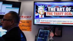 Global markets rally on hopes of trade war de-escalation as Trump softens stance on China tariffs